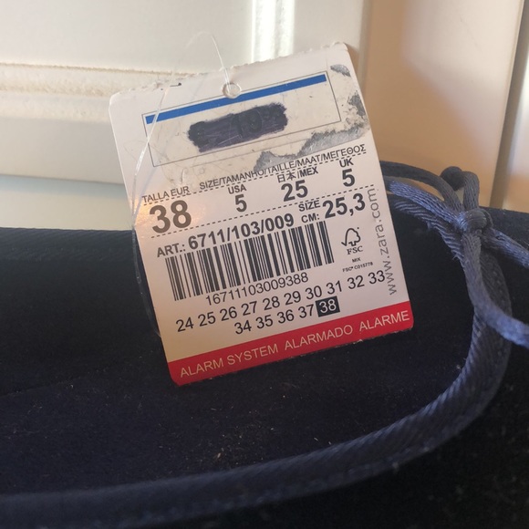 Zara ballet flats US size 7. Length 9.5 inches- Brand New - Picture 6 of 6